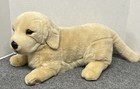 Fao Schwarz Golden Retriever Puppy Dog 16  Plush Stuffed Animal Laying