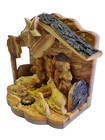 Handmade Olive Wood Nativity Set With Music Bethlehem Holy Land Christmas Scene