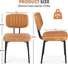 2 Pcs Upholstered Dining Chairs Leather Mid Century Modern Home Kitchen Chair