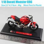 Maisto 1 18 Scale Ducati Monster 696 Mostro Diecast Motorcycle Model Bike Toys