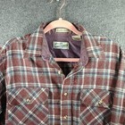 Vintage Sears   Roebuck Flannel Men   s M Shirt Plaid Wool Blend Outdoors Heavy