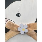 Easter Bunny Wooden Wall Hanging Letter C Monogram White Distressed Decor 15 