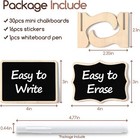 30 Pack Mini Chalkboard Signs For Food With Easel Stand  Small Chalk Board For W