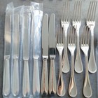 Christofle Perles 30pcs Silverplate Flatware Knife Fork Spoon Excellent