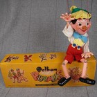 Vintage Pelham Puppets Pinocchio Marionette Wooden Toy With Original Box - Read