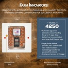 Farm Innovators 4250 Digital Circulated Air Incubator  W auto Egg Turner  White