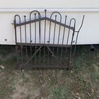 Antique Victorian Iron Entrance Gate 1870s Ornate Spiked Fence Yard Garden Decor