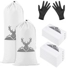 12 Pack Game Bags For Hunting Elk  Deer - Heavy Duty  Breathable  Reusable