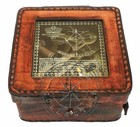 Rare New Brass Sextant Nautical Brass Sextant Working Marine Vintage leather Box