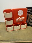 Vintage Caddy Desk Storage Organizer Orange  W  White Drawers 1982 In Box W tn
