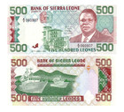 Sierra Leone 500 Leones 1991 P 19 New Unc Banknote