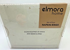 Elmora Home Set Of 4 Silvertone Napkin Holders Handcrafted In India Nip
