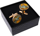 World Map Cufflinks For Men With Gift Box gold Cuff Links For Tuxedo Shirt Weddi