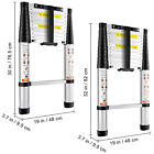 Vevor Telescoping Ladder Aluminum Extension Step10 5 12 5 Ft Multi-use Portable