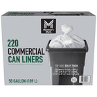 Member s Mark Commercial Can Liners - Clear  45-50 Gallon  220 Count Free Shipp