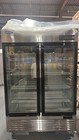 54  Glass Door Reach-in Refrigerator  2-door Merchandiser 49 Cu ft     Dents