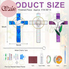 3 Sets Easter Cross Pre Cut Stained Glass Diy Stained Glass Craft Kit With Solde