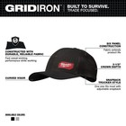 Milwaukee Unisex Gridiron Adjustable Fit Trucker Cap  Black  Model  505b