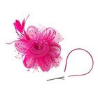 Fascinators Hats 20s 50s Pillbox Hat Cocktail Tea Party For One Size Rose Red