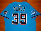 Miami Marlins Eury Perez 2025 Game Issued Un Worn Used Nike Jersey