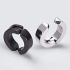 Non-piercing Fake Ear Stud Cuff Hoop Earrings Stainless Steel Men Women