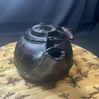 Vintage Cast Iron Tea Kettle Wire Handle Swivel Lid Century Made In Usa 3370