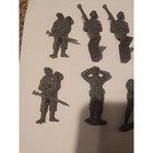 Lot Of 34 Vintage Louis Marx Ww2 Army Men German American Some Melted Bad Shape