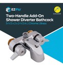 Two-handle Shower Diverter Bathcock Chrome Plated 11129 For Easy Installation