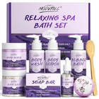 Relaxing Bath Gift Set For Women 8pcs Lavender Spa Gift Set Gift Baskets For    