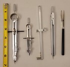 Collection Of Five Vintage Keuffel And Esser Co  Drafting Tools