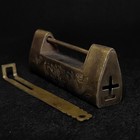 8 6cm China Decoration Bronze Carving Lotus Fish Lock And Key Can Use Collecting
