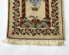 Vtg Ooak Victorian Floral Petit Point Needlepoint Dollhouse Fringe Rug Handmade