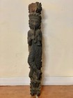 Antique 17-18th Century Indian Wood Temple Strut Carved Krishna Deity 