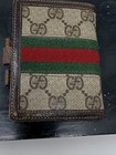 Gucci Gg Monogram Web Stripe Address Book organizer Mod 94 Made In Italy