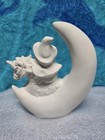 Witch Riding Unicorn On A Moon 6  Tall Ceramic To Paint 