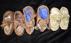 Rare 6 Pair Of Native American Beadwork Doll Moccasins 1920 s-1930 s California