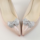Elegant Crystal Bow Shoe Clips Removable Rhinestone Decorative Buckles For We   