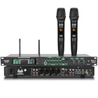 Professional Karaoke Processor Ktv Mixer With Dual Wireless Microphones  Ax-666