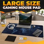 Wide Desk Coverage Full World Map Mouse Pad Xl - 35 4  X 15 7  