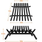 33 Inch Fireplace Grate Log Holder Heavy Duty Iron Firewood Log Burning Rack New