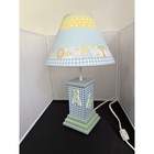 Kids Nursery Table Lamp Abc Alphabet Animals Gingham Shade Kids Boys Room
