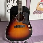 Custom J-160e Vintage Sunburst Acoustic Guitar Hollow Body Spruce Top Fast Ship