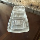 Hofbauer Mercedes Benz Car Lead Crystal Clear Frosted Paperweight Vintage