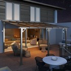 Outdoor Aluminum Pergola Gazebo Wall-mounted Lean To Gazebo With Roof For Garden