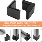 Angle Iron Foot Pads L Shaped Rubber   Pvc Leg Cap End Glider Floor Protector