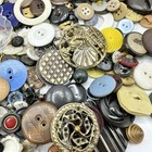 Huge Vintage Estate Button Collection 6 Lbs 13oz All Shapes Sizes   Materials cb