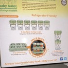 Magic Bullet Baby Bullet Storage System 8pc Set Green Clear Date-dial Cups Tray