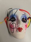 Vintage Mardi Gras Porcelain Ceramic Painted Face Mask Wall Hanging Musical Rare