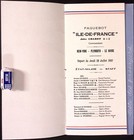 1937 French Line Cie Gle Transatlantic Ile De France Passenger List