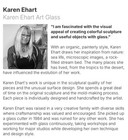 Karen Ehart Fused Glass Plate Moon Art Dichroic Iridized Gold Pen Detail